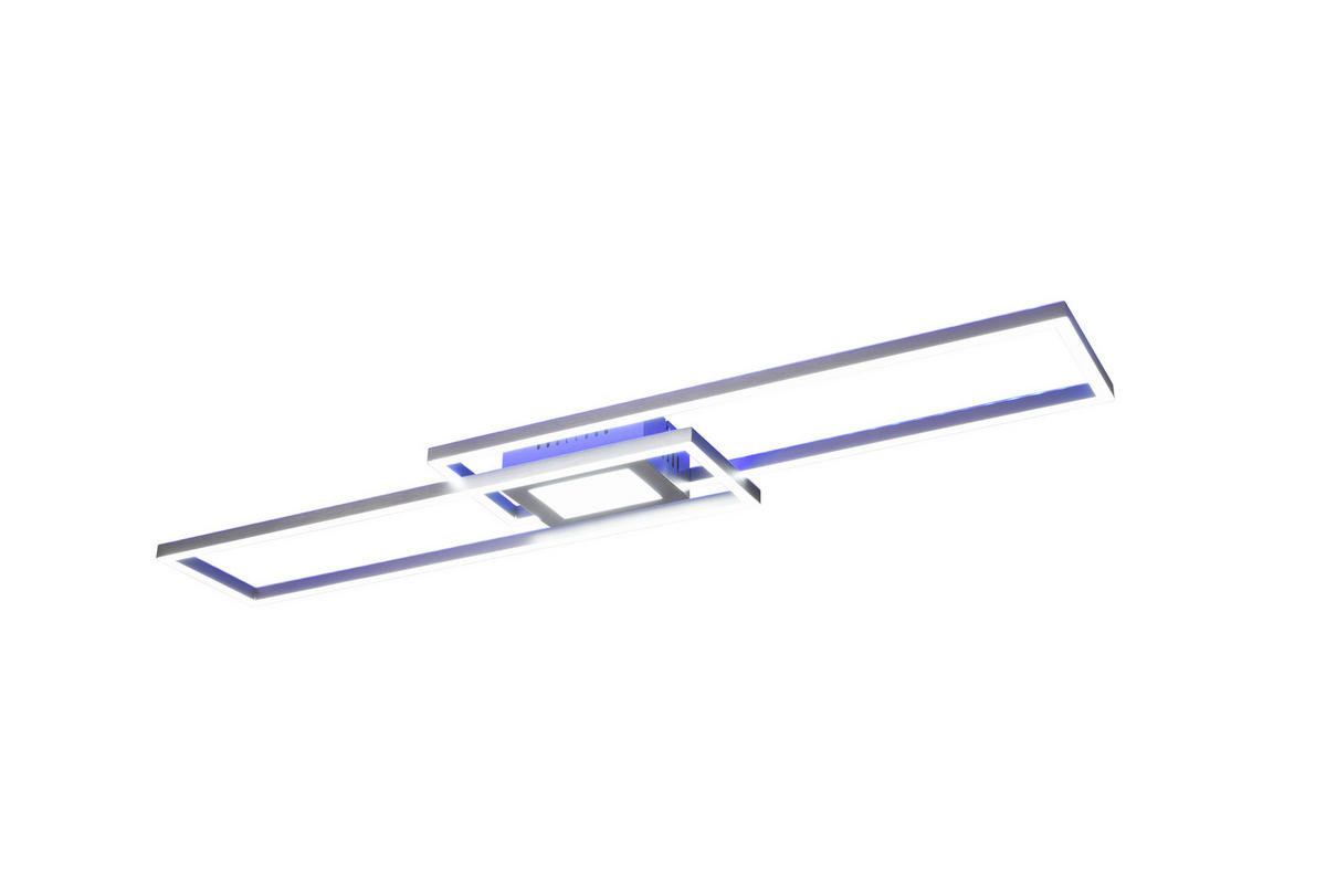 LED-DECKENLEUCHTE 38 W     - Nickelfarben, Basics, Metall (110/7/21cm) - Trio Leuchten