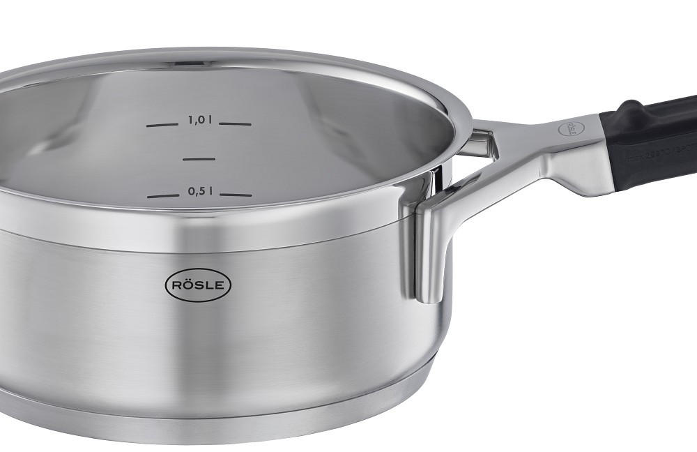 KASSEROLLE Silence Pro 1,4 L  - Edelstahlfarben, Basics, Metall (35/17,5/9cm) - Rösle