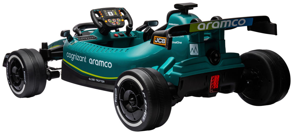 ELEKTRO-KINDERAUTO ASTON MARTIN Grün, Schwarz  - Schwarz/Grün, KONVENTIONELL, Kunststoff/Metall (137/72/44cm)