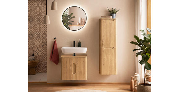 WASCHBECKENUNTERSCHRANK 61/53/35 cm  - Wildeiche, KONVENTIONELL, Holzwerkstoff (61/53/35cm) - Xora