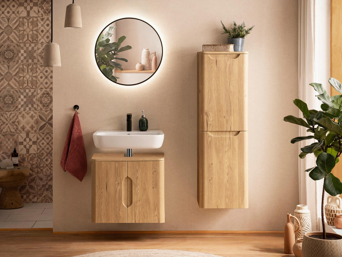 WASCHBECKENUNTERSCHRANK 61/53/35 cm  - Wildeiche, KONVENTIONELL, Holzwerkstoff (61/53/35cm) - Xora