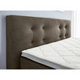 BOXSPRINGBETT 180/200 cm  in Grau  - Chromfarben/Grau, KONVENTIONELL, Kunststoff/Textil (180/200cm) - Carryhome