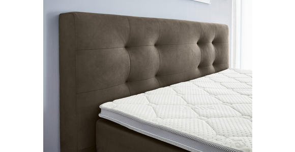 BOXSPRINGBETT 180/200 cm  in Grau  - Chromfarben/Grau, KONVENTIONELL, Kunststoff/Textil (180/200cm) - Carryhome