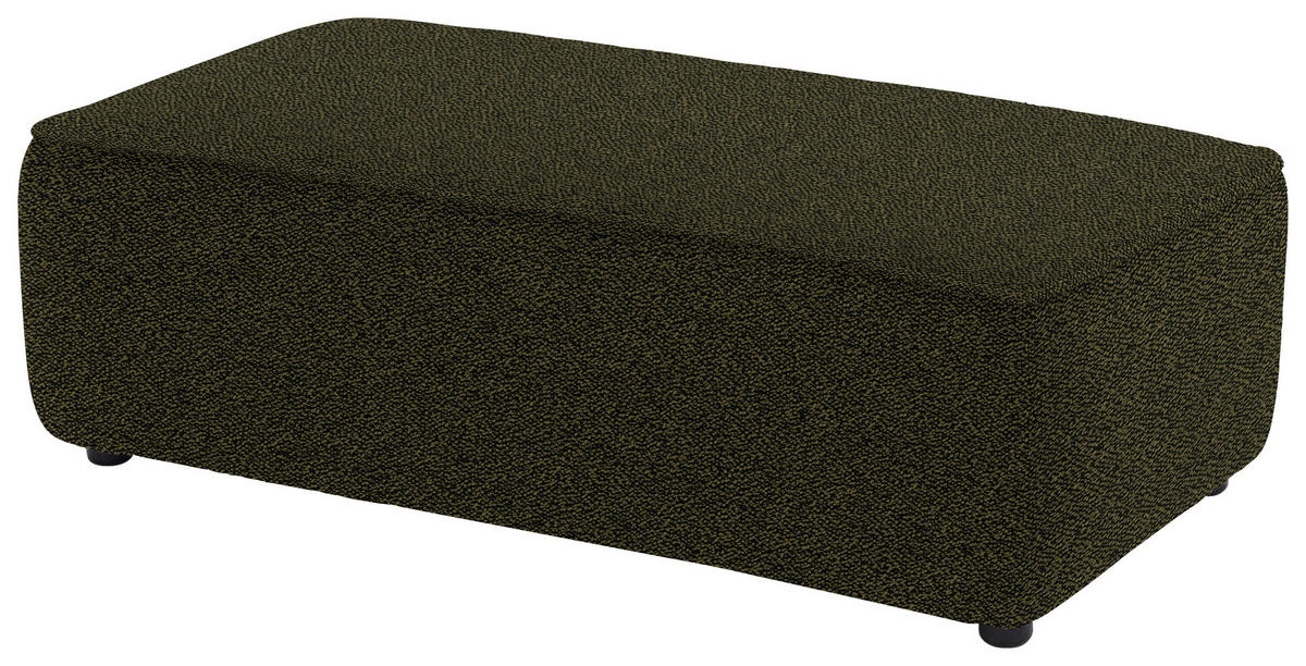 ECKSOFA in Flachgewebe Olivgrün  - Schwarz/Olivgrün, Design, Kunststoff/Textil (164/341cm) - W.Schillig
