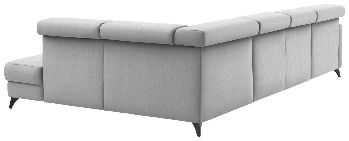 WOHNLANDSCHAFT Beldomo System in Flachgewebe Naturfarben  - Schwarz/Naturfarben, KONVENTIONELL, Textil/Metall (174/333/215cm) - Beldomo System