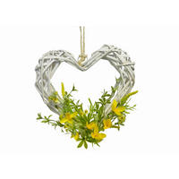 TAVASZI KOSZORÚ - világoszöld/világossárga, Lifestyle, műanyag/textil (25/25/6cm)