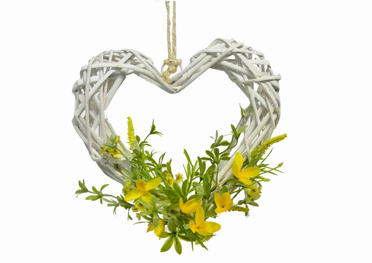 TAVASZI KOSZORÚ - világoszöld/világossárga, Lifestyle, műanyag/textil (25/25/6cm)