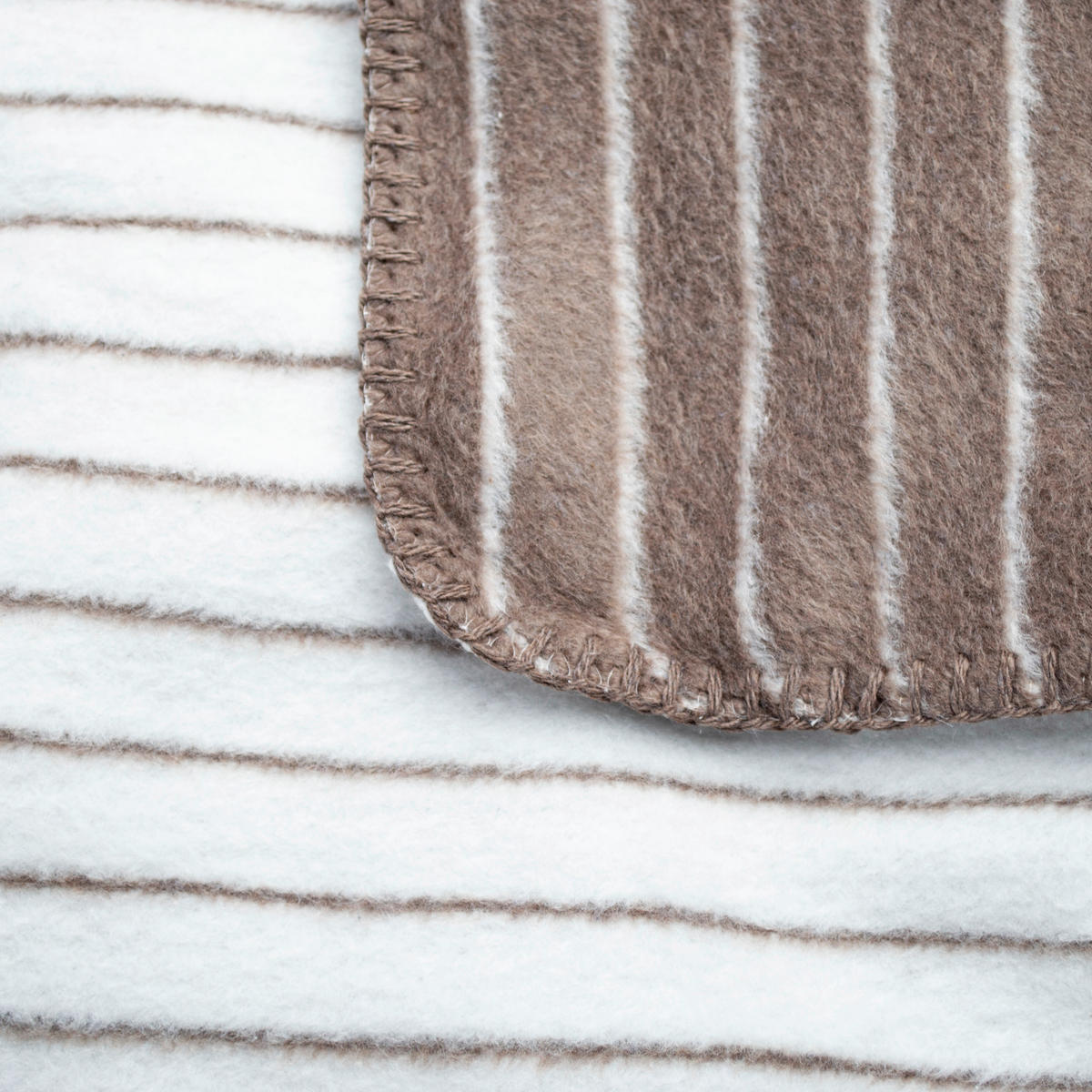 WOHNDECKE TENDER PINSTRIPE 150/200 cm  - Hellbraun, Basics, Textil (150/200cm) - Zoeppritz