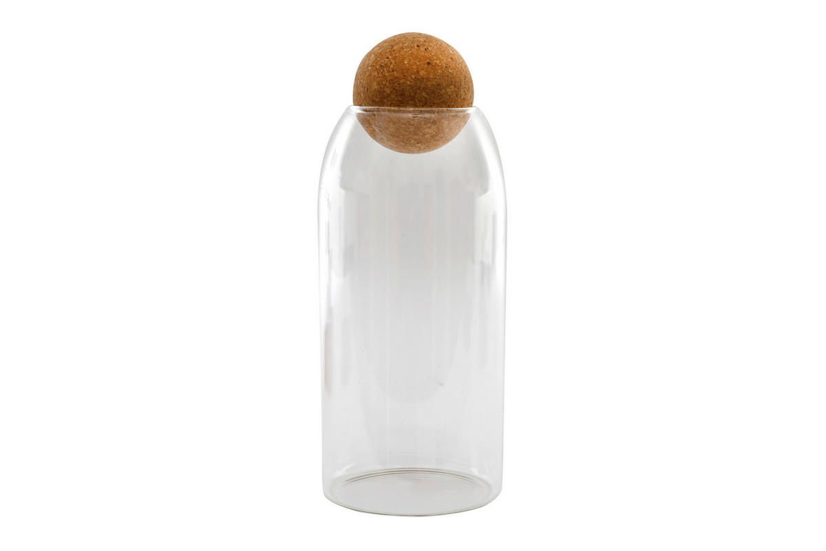 SKLENENÝ DŽBÁN   - Basics, drevo/sklo (9.5/23/9.5cm)