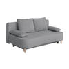 SCHLAFSOFA  mit Webstoff Taupe  - Taupe/Buchefarben, Design, Holz/Kunststoff (193/86/85cm) - P & B