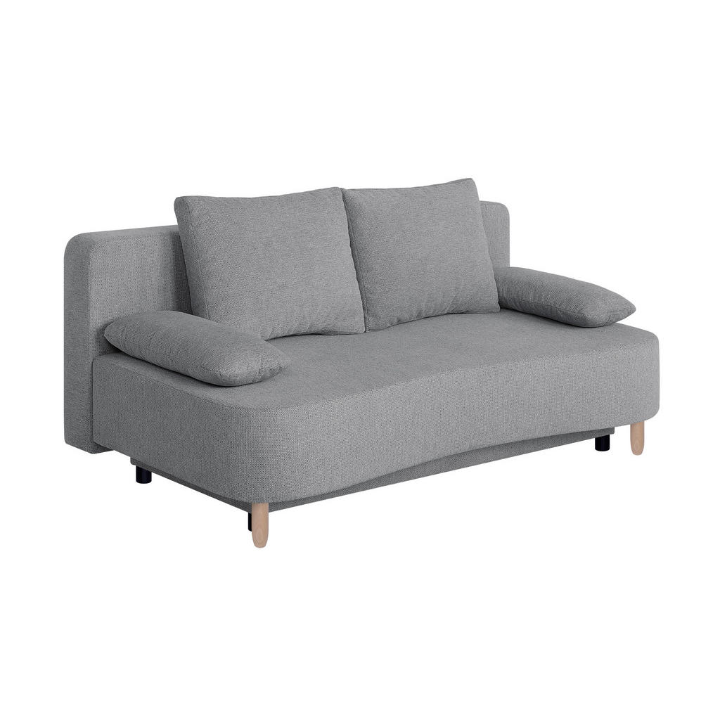 P & B ROZKLADACIA POHOVKA, textil, kompozitné drevo, taupe