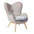 SESSEL Flachgewebe Hellblau, Hellgrau - Hellgrau/Naturfarben, Design, Holz/Textil (86/100/46/92cm) - Ambia Home