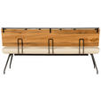 SITZBANK 180/88/62 cm  in Beige, Schwarz, Eichefarben  - Eichefarben/Beige, Design, Holz/Holzwerkstoff (180/88/62cm) - Moderano