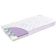 KINDERBETTMATRATZE Schmetterling - Violett/Weiß, Basics, Textil (70/140cm) - Träumeland