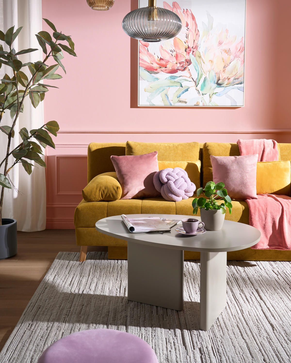 SCHLAFSOFA in Webstoff Gelb  - Gelb/Naturfarben, Konventionell, Holz/Textil (195/90/90cm) - Cantus