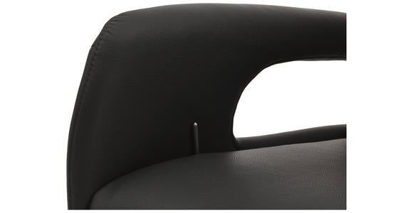 RELAXSESSEL in Leder Anthrazit - Chromfarben/Anthrazit, Design, Leder/Metall (71/99/83cm) - Dieter Knoll