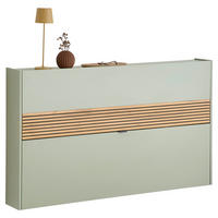 HÄNGESCHUHSCHRANK  in 140/83/18 cm  - Eichefarben/Pastellgrün, Design, Holzwerkstoff/Metall (140/83/18cm) - Voleo