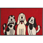 FUßMATTE 50/75 cm Hund Rot, Schwarz, Weiß  - Rot/Schwarz, Basics, Kunststoff/Textil (50/75cm) - Esposa