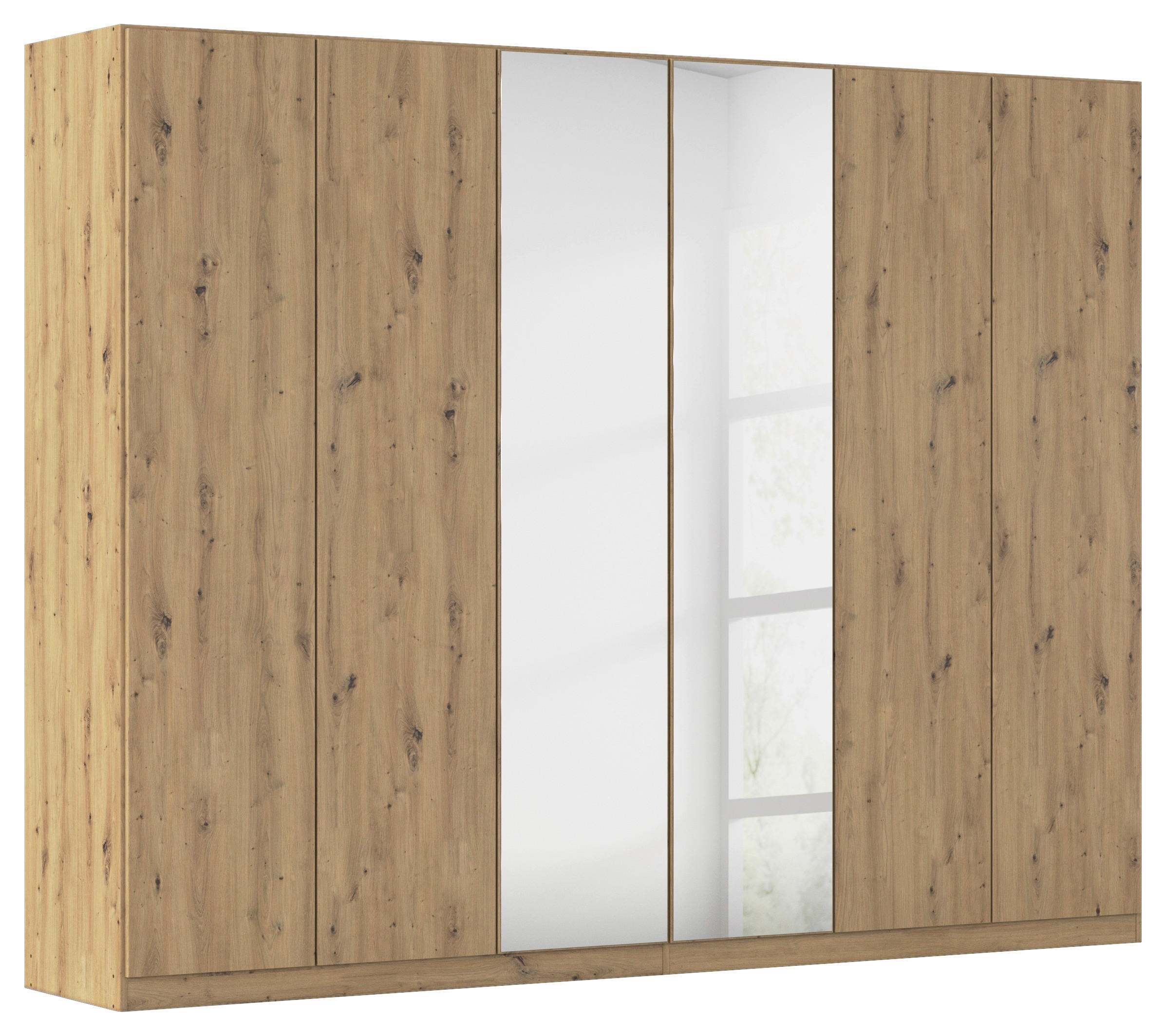 FALTTÜRENSCHRANK 271/210/54 cm 6-türig Eiche Artisan  - Eiche Artisan, Holzwerkstoff (271/210/54cm) - Rauch Möbel