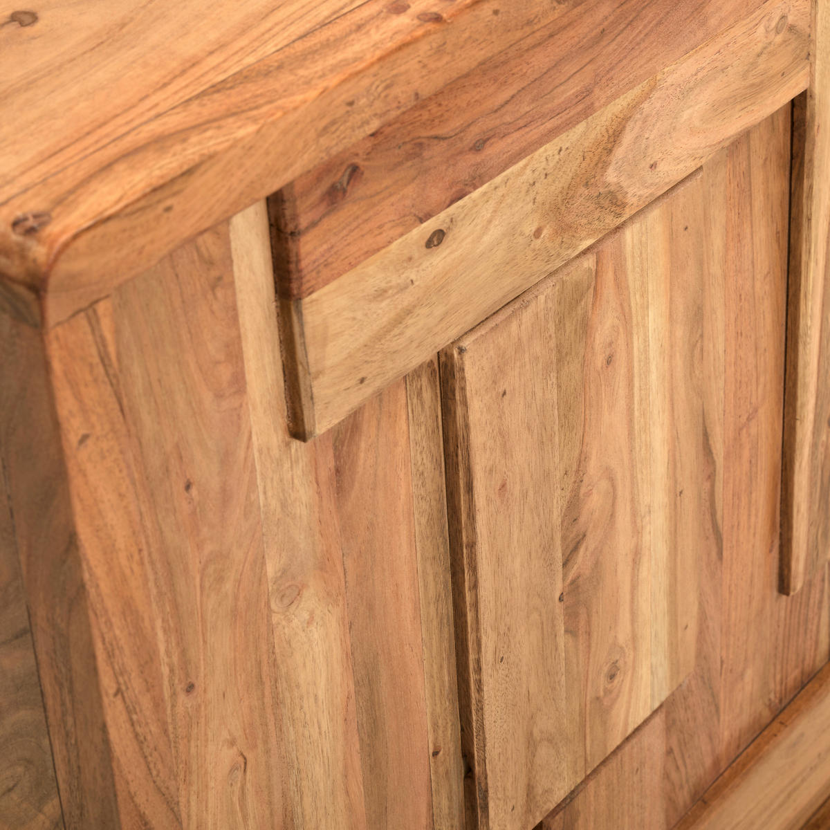 KOMMODE 118/80/45 cm  in Akaziefarben  - Dunkelgrau/Naturfarben, Natur, Holz/Metall (118/80/45cm) - MID.YOU