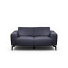 2-SITZER-SOFA in Chenille Blau  - Blau/Schwarz, Design, Textil/Metall (180/86/86-94cm) - SENSOO