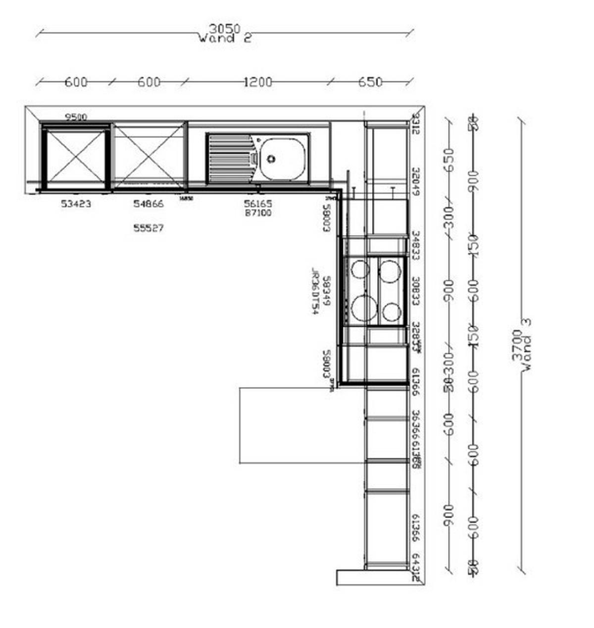 EINBAUKÜCHE 615  - Goldfarben/Walnussfarben, Design, Holzwerkstoff/Metall (305/370cm) - Nobilia
