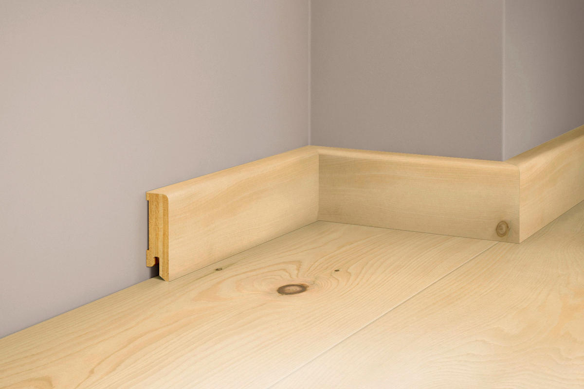 SOCKELLEISTE, Zirbe Natur Pur  - Basics, Holz (190/5/1,7cm) - Tilo