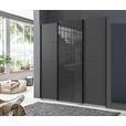 SCHWEBETÜRENSCHRANK  in Graphitfarben, Grau  - Schwarz/Graphitfarben, KONVENTIONELL, Glas/Holzwerkstoff (180/208/64cm) - Carryhome