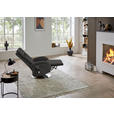 RELAXSESSEL in Leder Grau  - Edelstahlfarben/Grau, Design, Leder/Metall (70/108/80cm) - Cantus