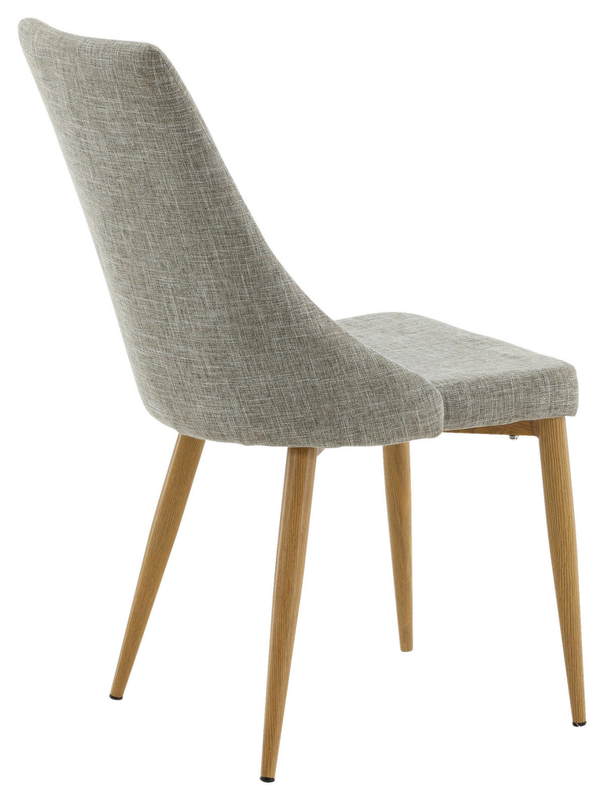 STUHL-SET 2 Stück  in Stahl Textilgeflecht  - Beige/Hellgrau, Design, Textil/Metall (46.5/91/63cm) - Livetastic