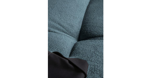 ECKSOFA  in Plüsch Petrol  288/190 cm  - Dunkelbraun/Petrol, KONVENTIONELL, Holz/Textil (288/190cm) - Carryhome