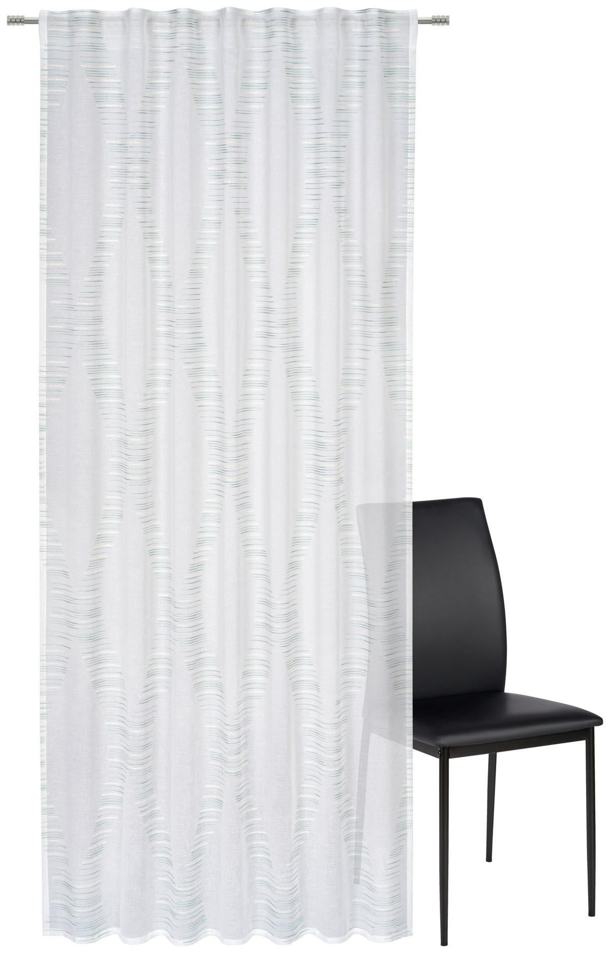 KÉSZFÜGGÖNY részben áttetsző  - zsályazöld, Natur, textil (140/245cm) - Esposa