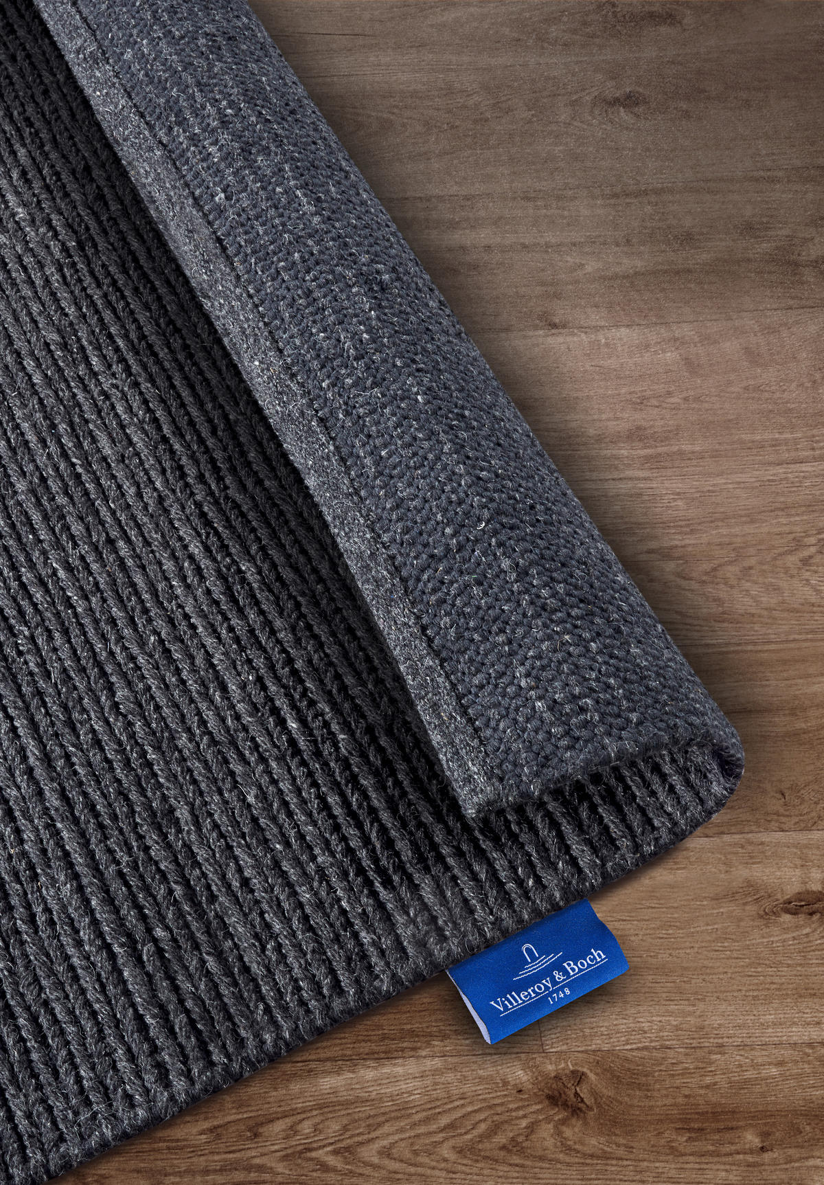 HANDWEBTEPPICH 60/90 cm Kollektion 1748 Anthrazit  - Anthrazit, Basics, Textil (60/90cm) - Villeroy & Boch