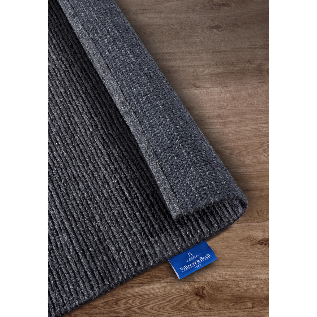 Thumbnail - Villeroy & Boch Handwebteppich Kollektion 1748, Anthrazit, Textil, Uni, rechteckig, 120x170 cm, Care & Fair, für Fußbode...
