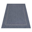 FLACHWEBETEPPICH 60/100 cm Relax  - Blau, Basics, Textil (60/100cm) - Novel