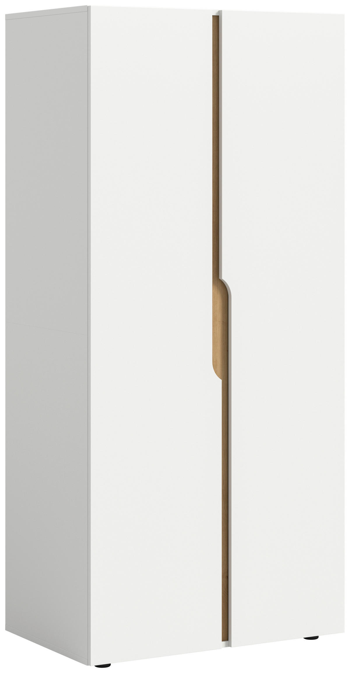 DREHTÜRENSCHRANK 80/180/51 cm,  in Weiß, 2-türig  - Weiß, MODERN, Holzwerkstoff (80/180/51cm) - MID.YOU