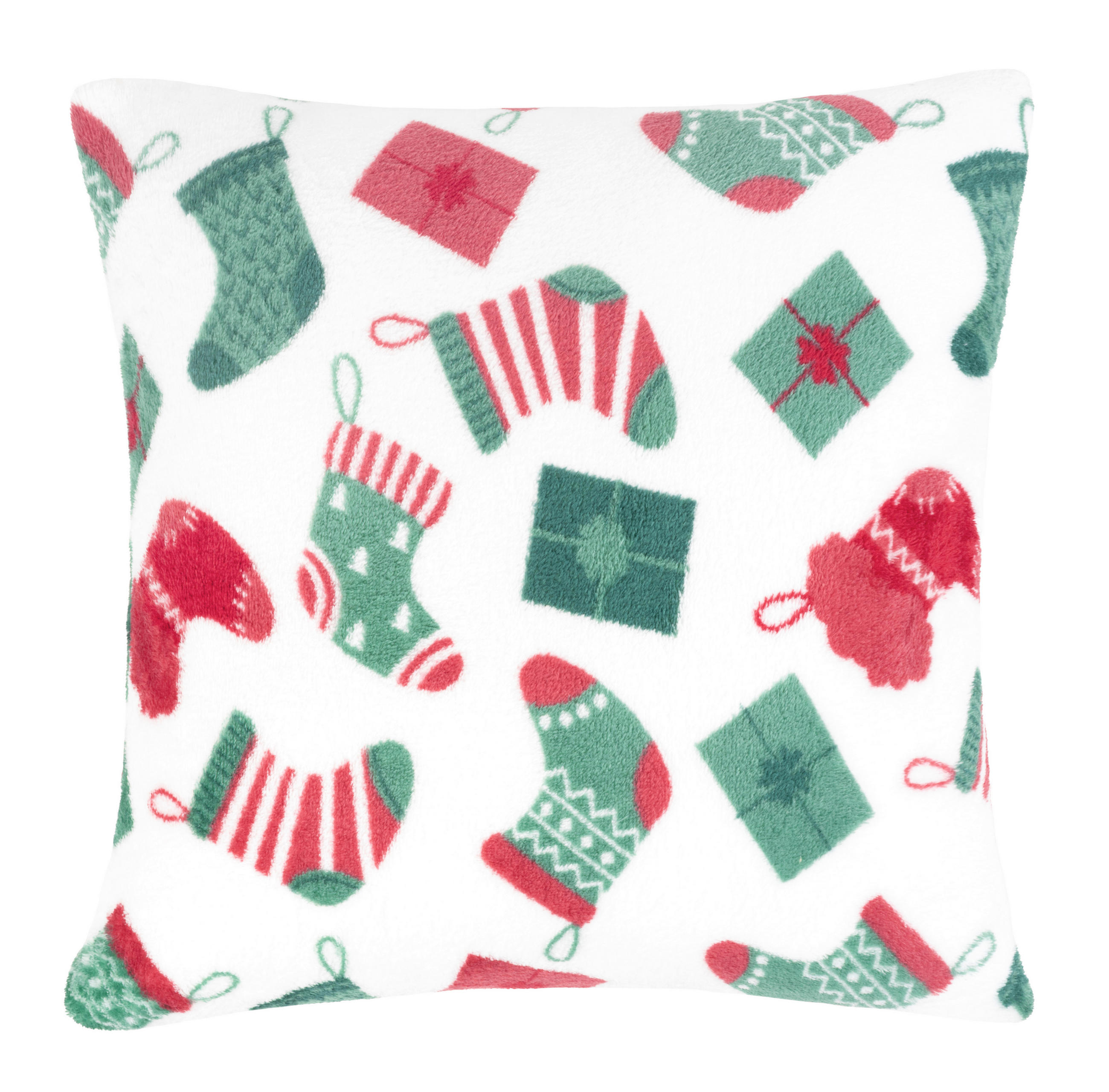 DÍSZPÁRNA 40/40 cm  - piros/fehér, Basics, textil (40/40cm) - X-Mas