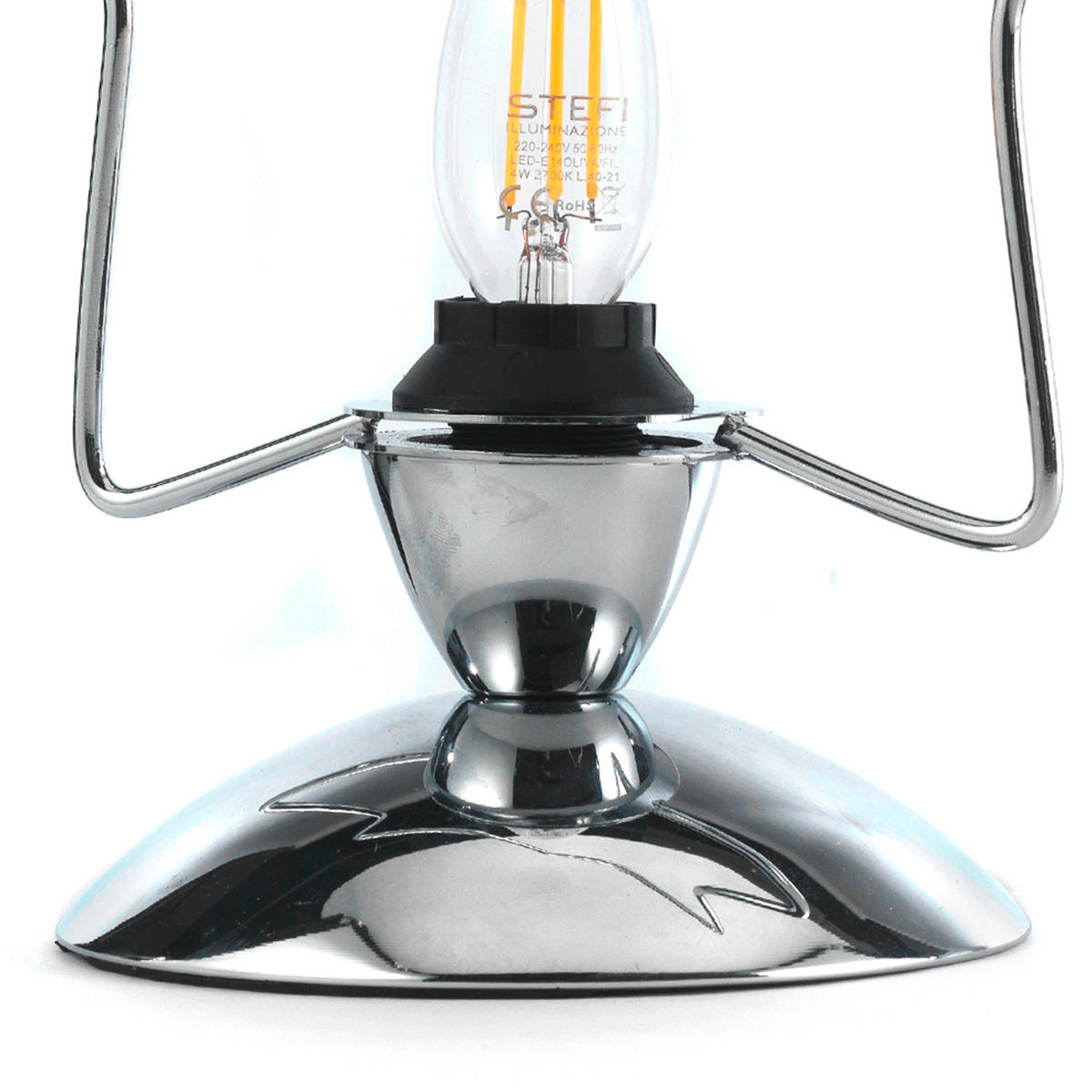 KINDERTISCHLEUCHTE  - Chromfarben, Design, Metall (27/12/40cm)