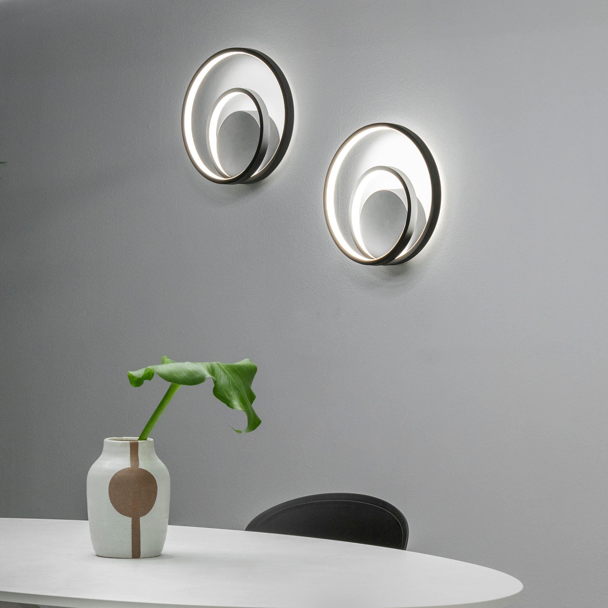 LED-WANDLEUCHTE OZ AP 29/30/8 cm   - Schwarz, Design, Kunststoff/Metall (29/30/8cm) - Ideal Lux