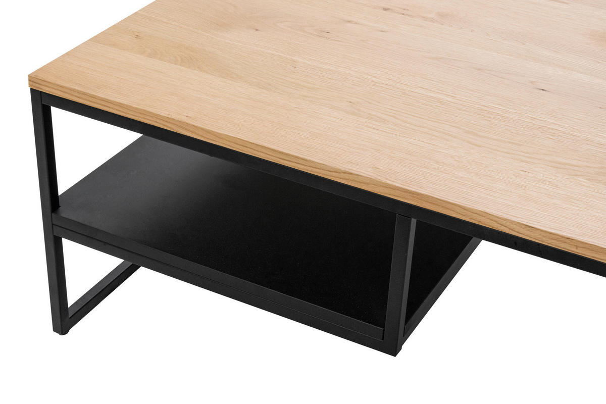 COUCHTISCH in Holz, Metall, Holzwerkstoff 110/70/45 cm  - Eichefarben/Schwarz, Design, Holz/Holzwerkstoff (110/70/45cm) - MID.YOU
