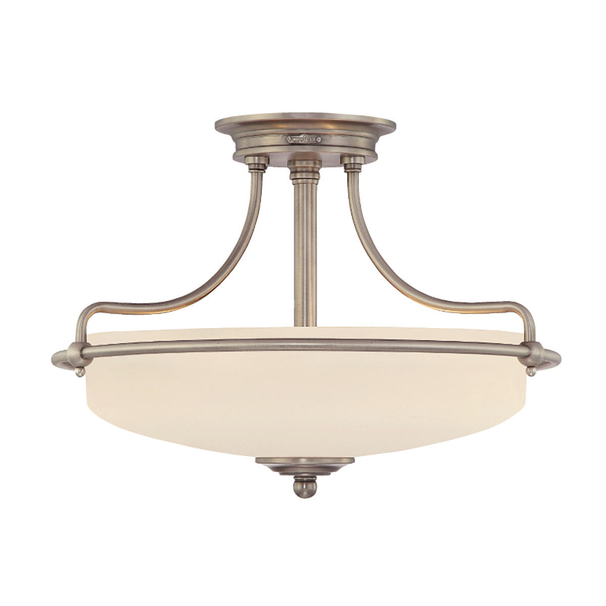 DECKENLEUCHTE  42.2/30.1 cm    - Chromfarben, Romantik / Landhaus, Glas/Metall (42.2/30.1cm) - Elstead Lighting