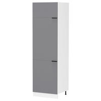 GESCHIRRSCHRANK 60/207/57 cm  Anthrazit, Weiss  - Weiss/Anthrazit, Trend, Holzwerkstoff/Kunststoff (60/207/57cm) - MID.YOU