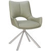 STUHL - Edelstahlfarben/Grün, Design, Textil/Metall (57/85,5/62cm) - Carryhome