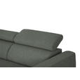 ECKSOFA in Struktur Grau 205/280 cm - Schwarz/Grau, Design, Textil/Metall (205/280cm) - Xora