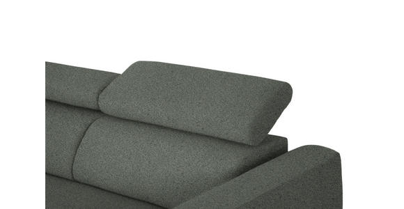 ECKSOFA in Struktur Grau 205/280 cm - Schwarz/Grau, Design, Textil/Metall (205/280cm) - Xora