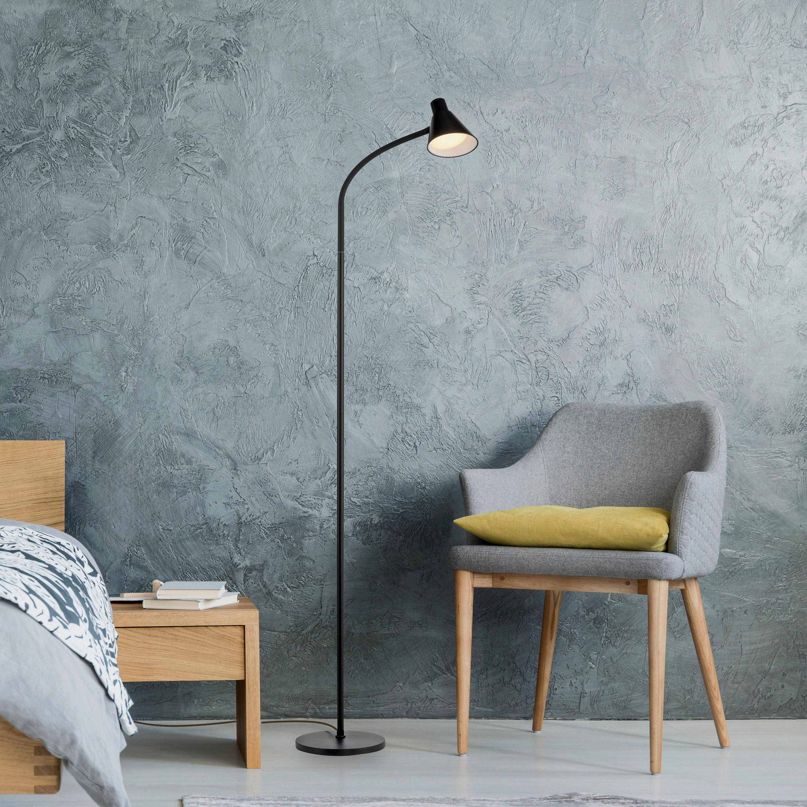 LED SVJETILJKA PODNA  - crna, Basics, metal/plastika (43/43/150cm)