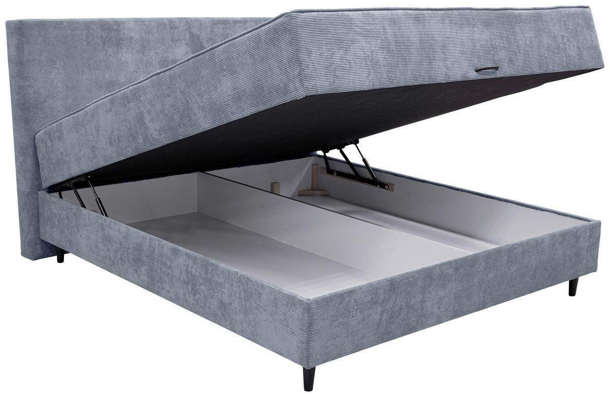 POSTEL BOXSPRING, tmavě šedá - černá/tmavě šedá, Moderní, dřevo/kompozitní dřevo (185/120/212cm) - Hom`in