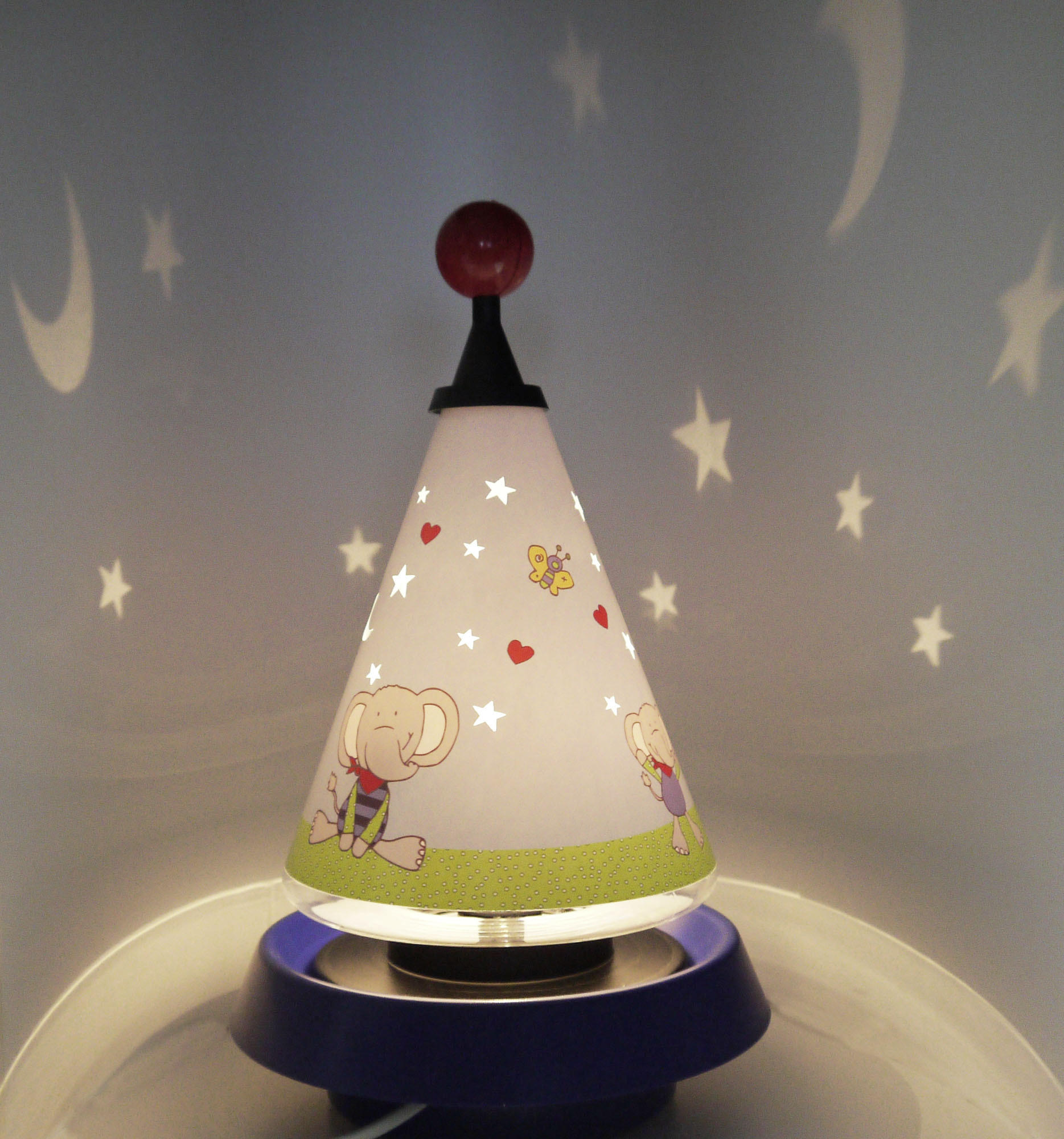 KINDERTISCHLEUCHTE Lolo Lombardo  - Blau/Gelb, LIFESTYLE, Kunststoff (21/35cm) - Sigikid