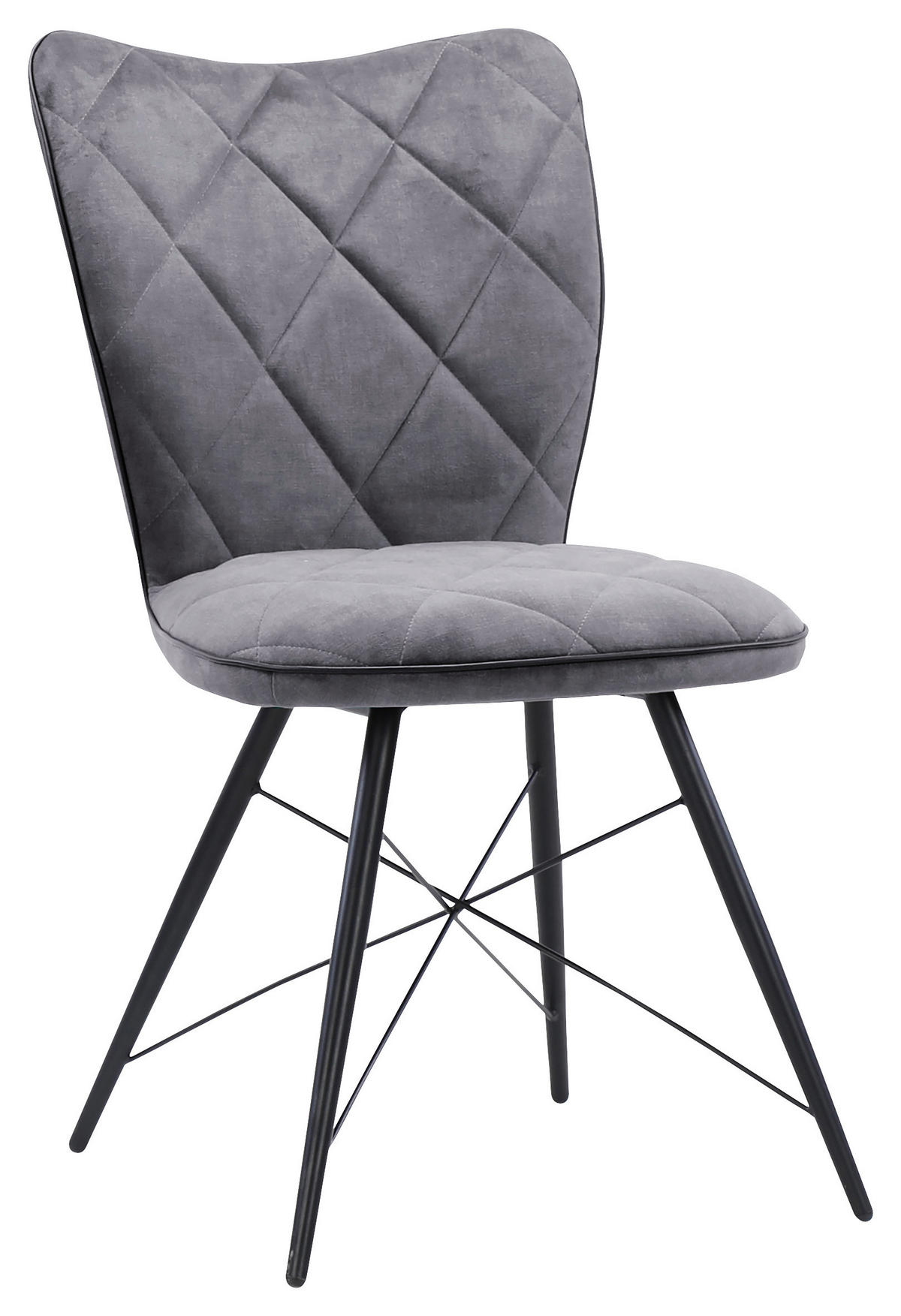 ŽIDLE, šedá - šedá/černá, Design, kov/textil (48/89/62cm) - Hom`in