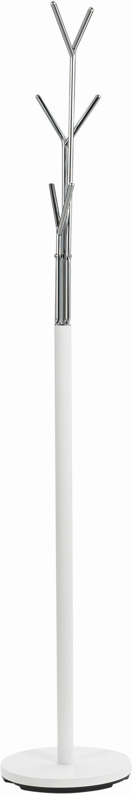 KLEIDERSTÄNDER in Weiß, Chromfarben 29/171/29 cm   - Chromfarben/Weiß, Design, Metall (29/171/29cm) - Boxxx